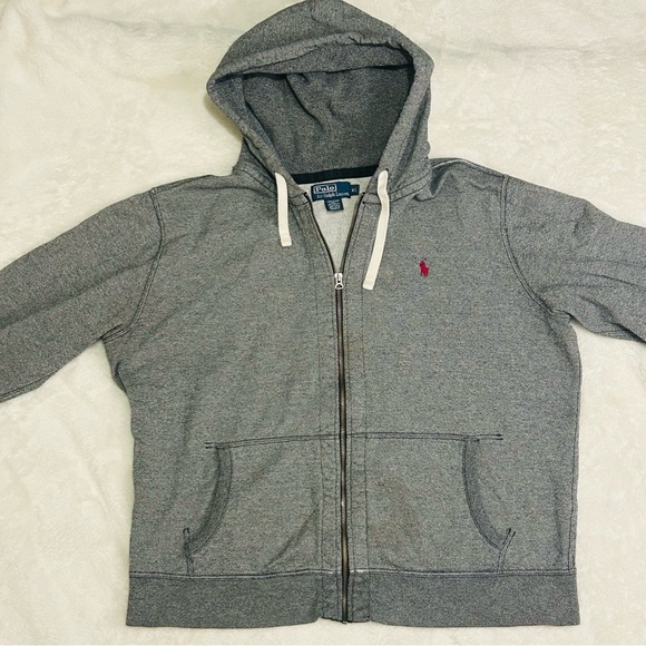 Ralph Lauren Other - Vintage Y2K Polo Ralph Lauren Hoodie Mens XL Gray Pony Full Zip Sweatshirt BOXY!